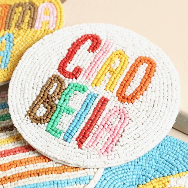 Lisa Angel Set of 4 Ciao Bella Beaded Coaster