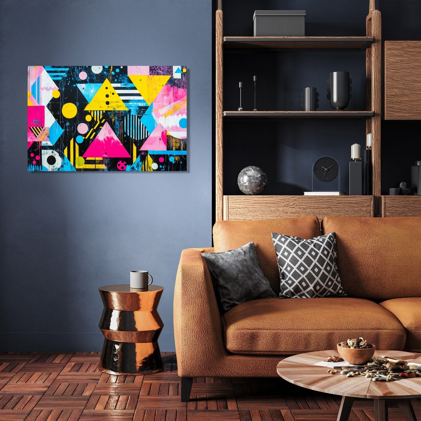Geometric Graffiti Canvas
