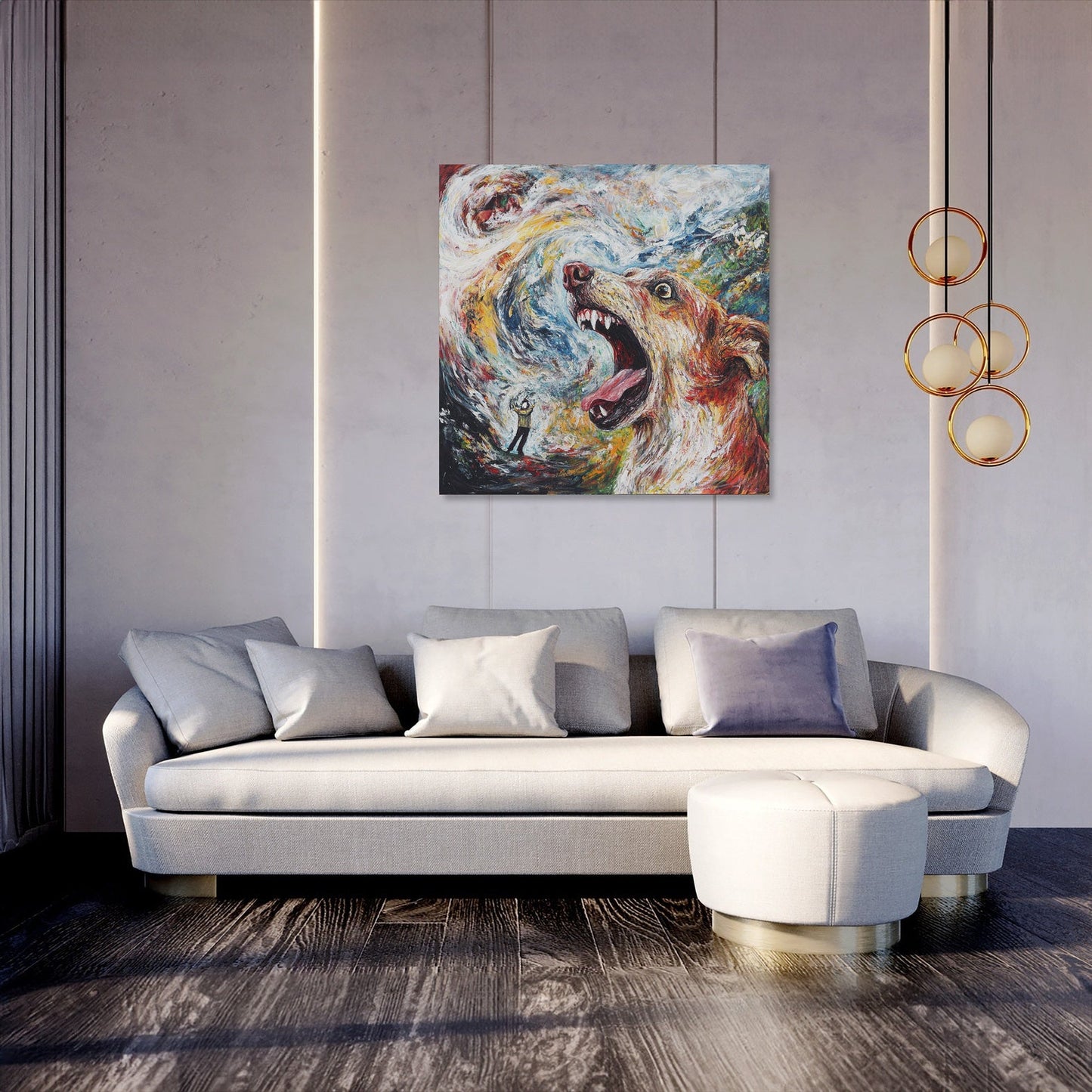 Barking Dog Canvas