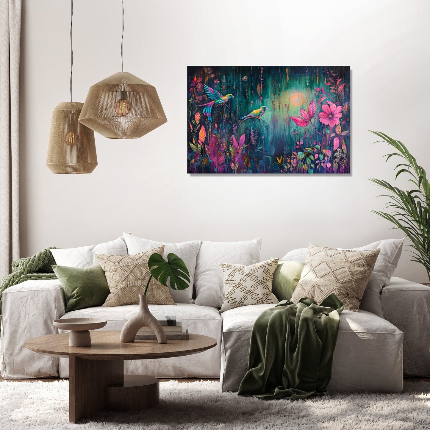 Neon Jungle Canvas