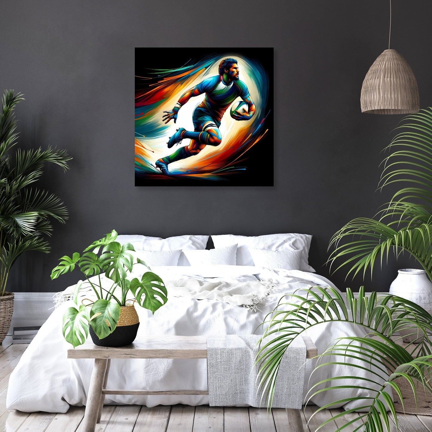 Rugby Action Canvas