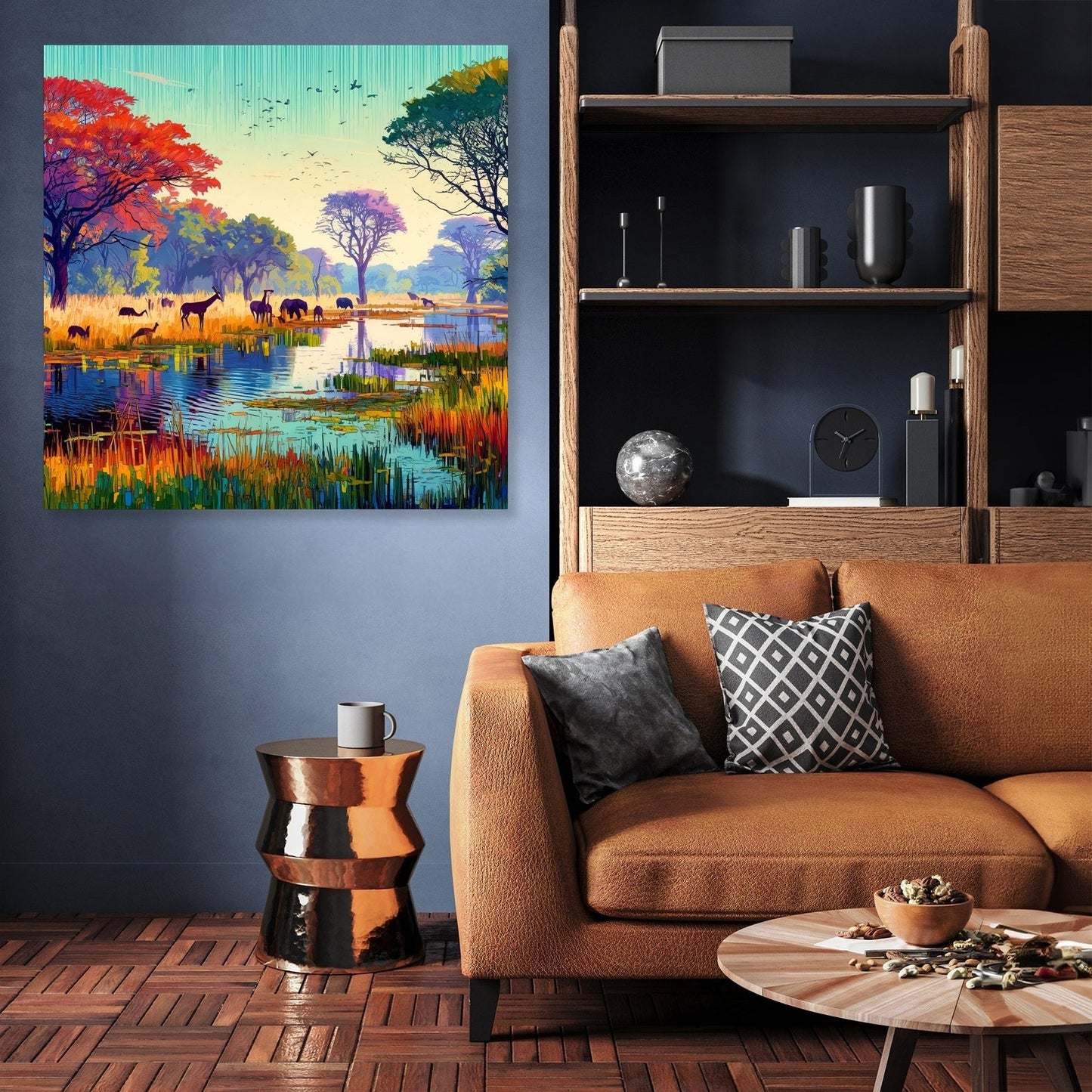 Okavango Delta Wildlife Canvas