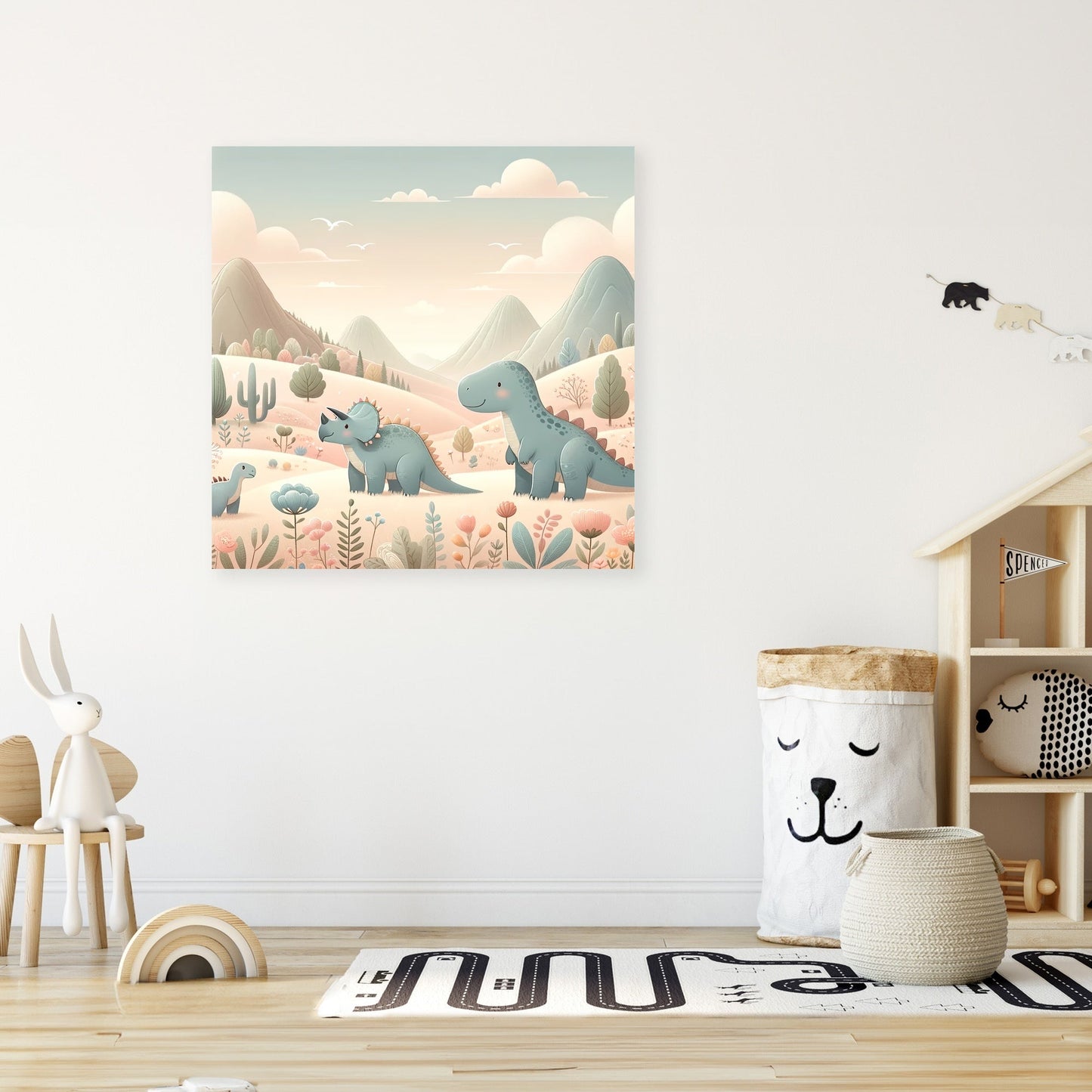 Dinosaur Meadow Canvas
