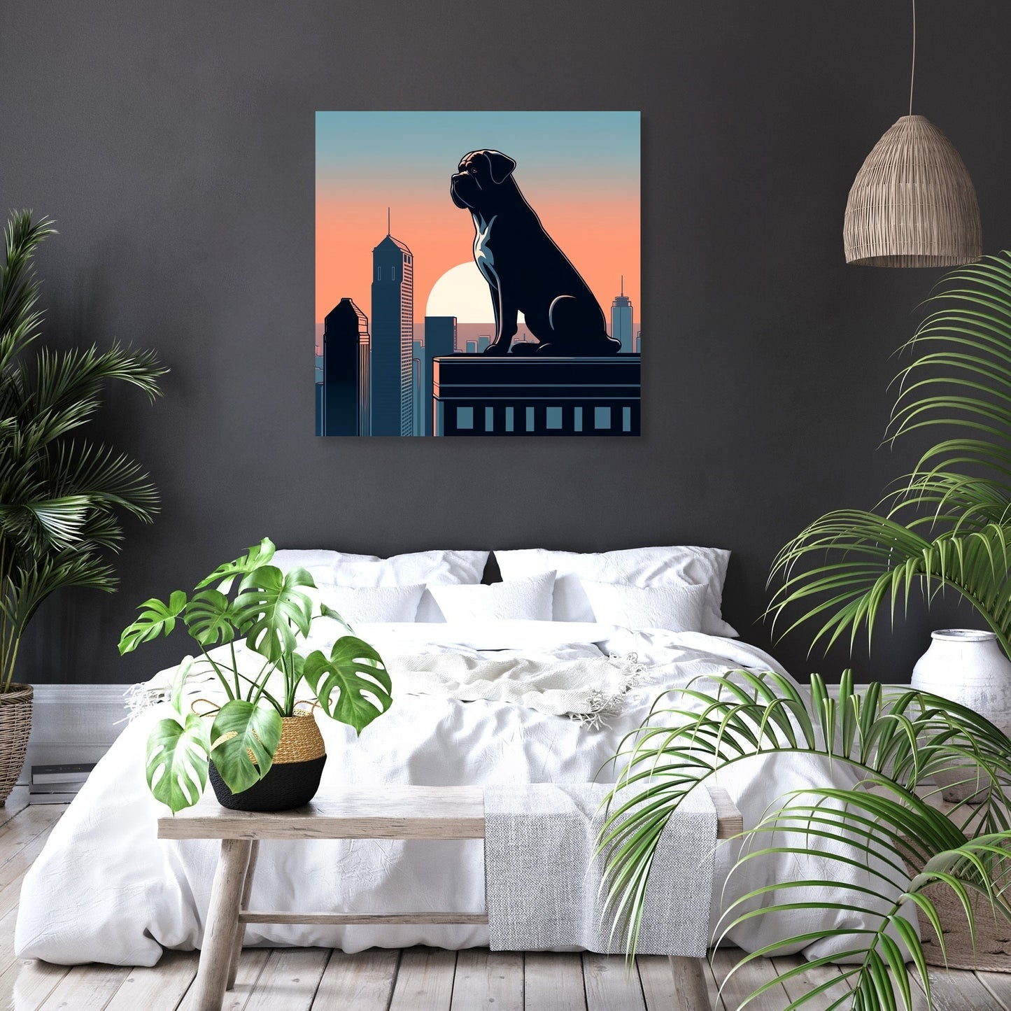 Dawn Sentinel Bullmastiff Canvas