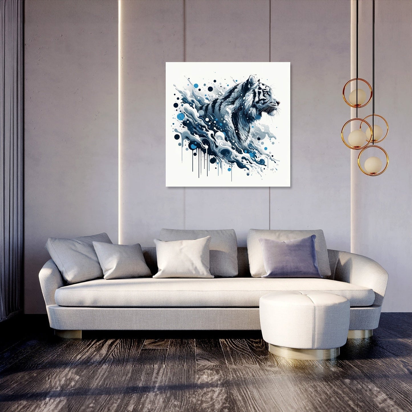 Winter Tiger Abstract Canvas