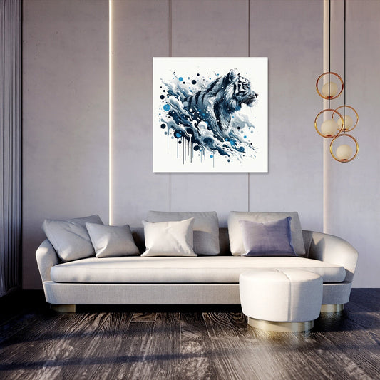 Winter Tiger Abstract Canvas