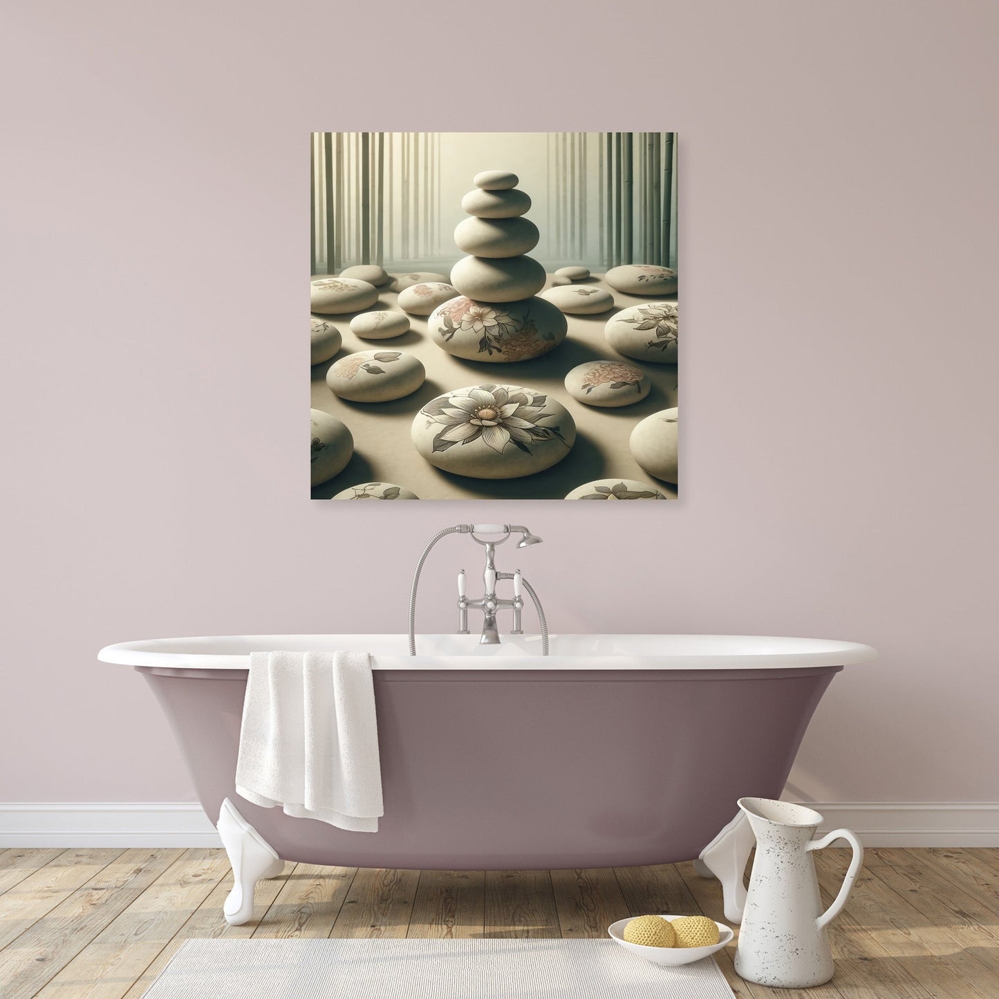 Serene Floral Zen Canvas