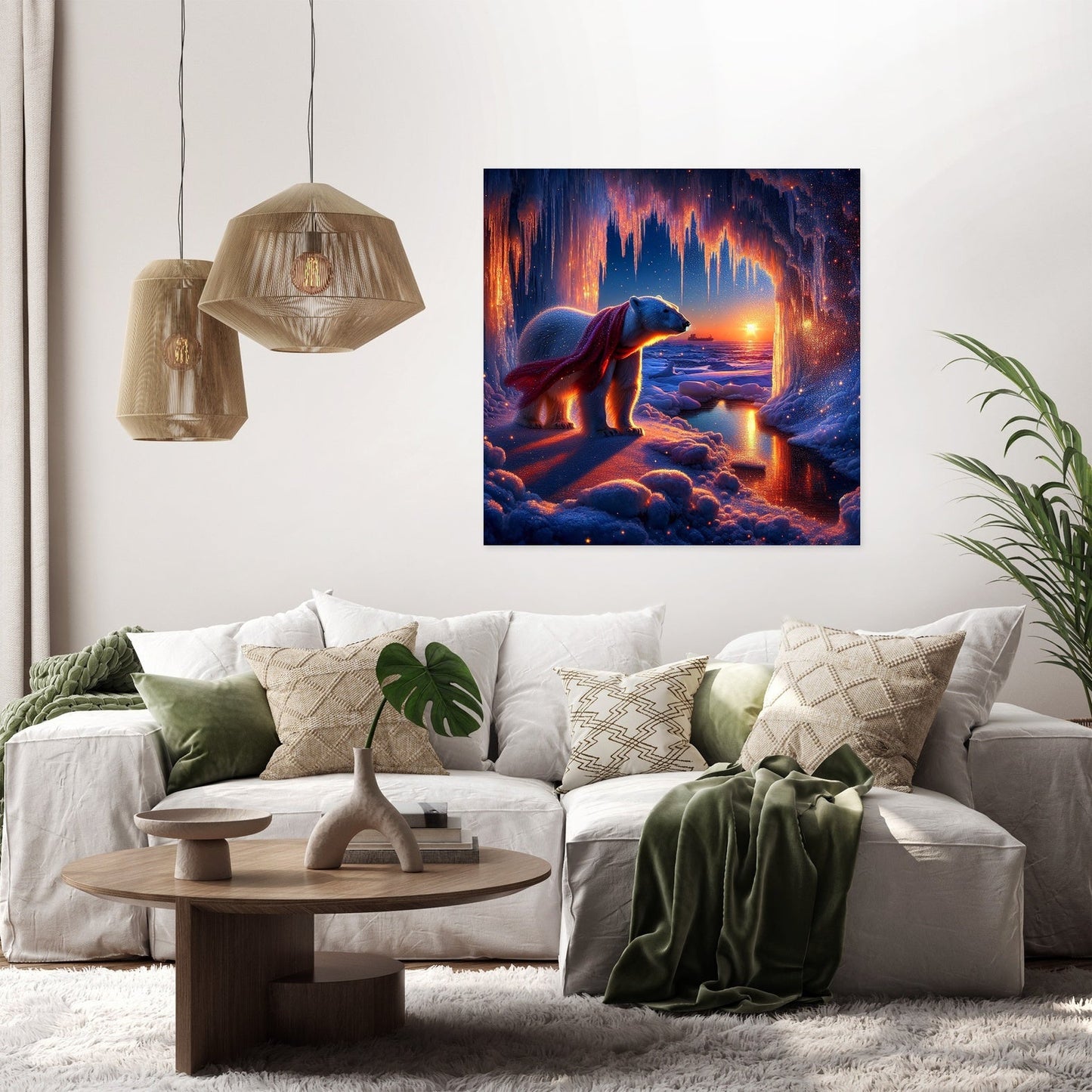 Dusk Majesty: Polar Serenity Canvas