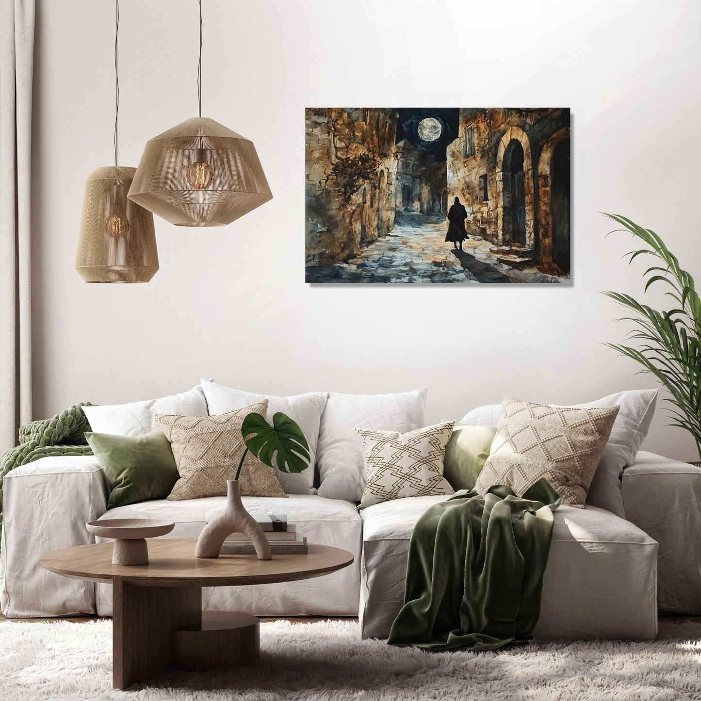 Moonlit Assassin Chase Canvas