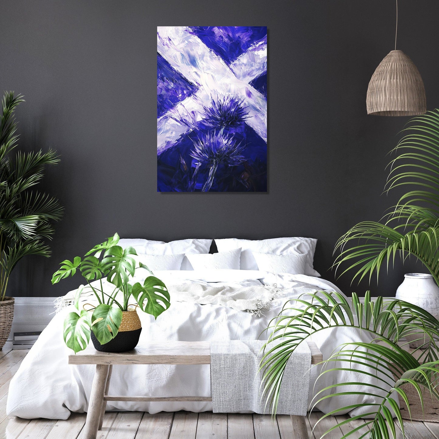 Scottish Thistle Emblem Canvas