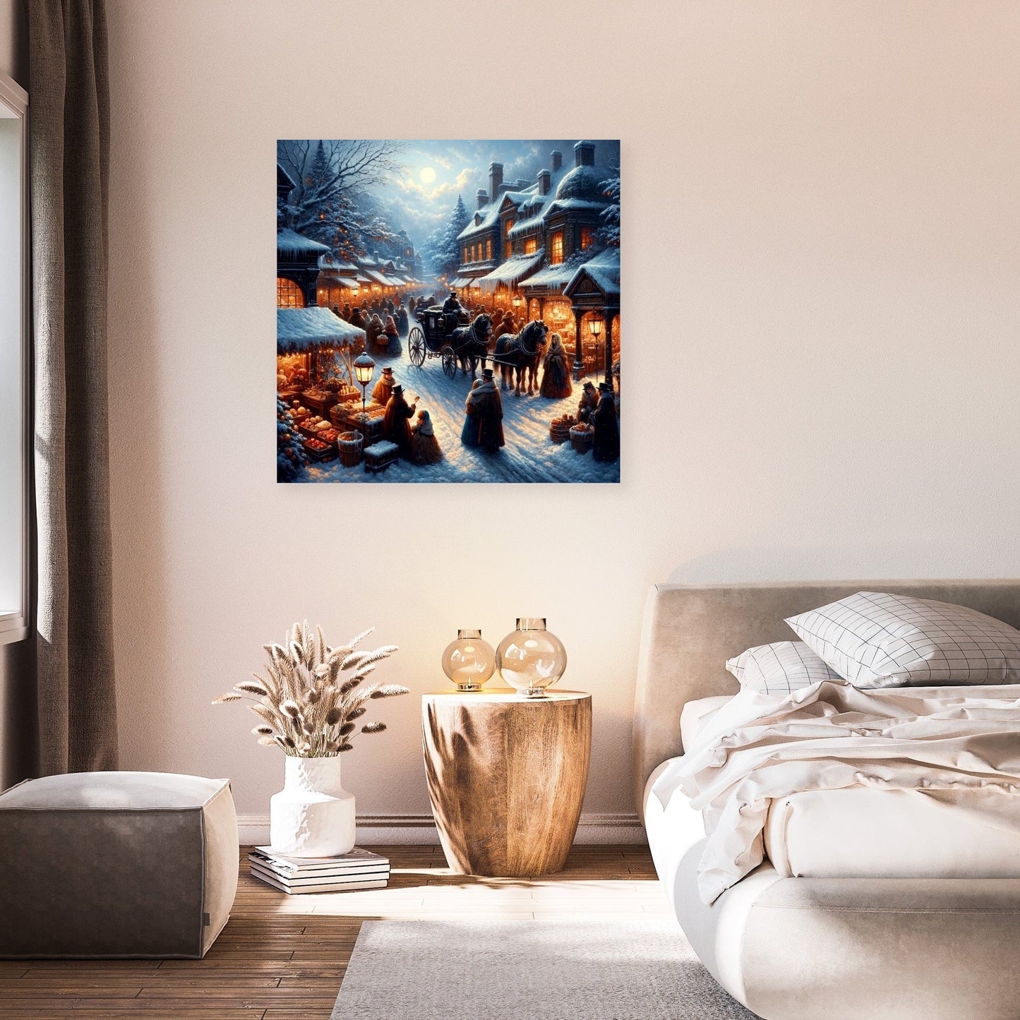 Victorian Winter Market Canvas