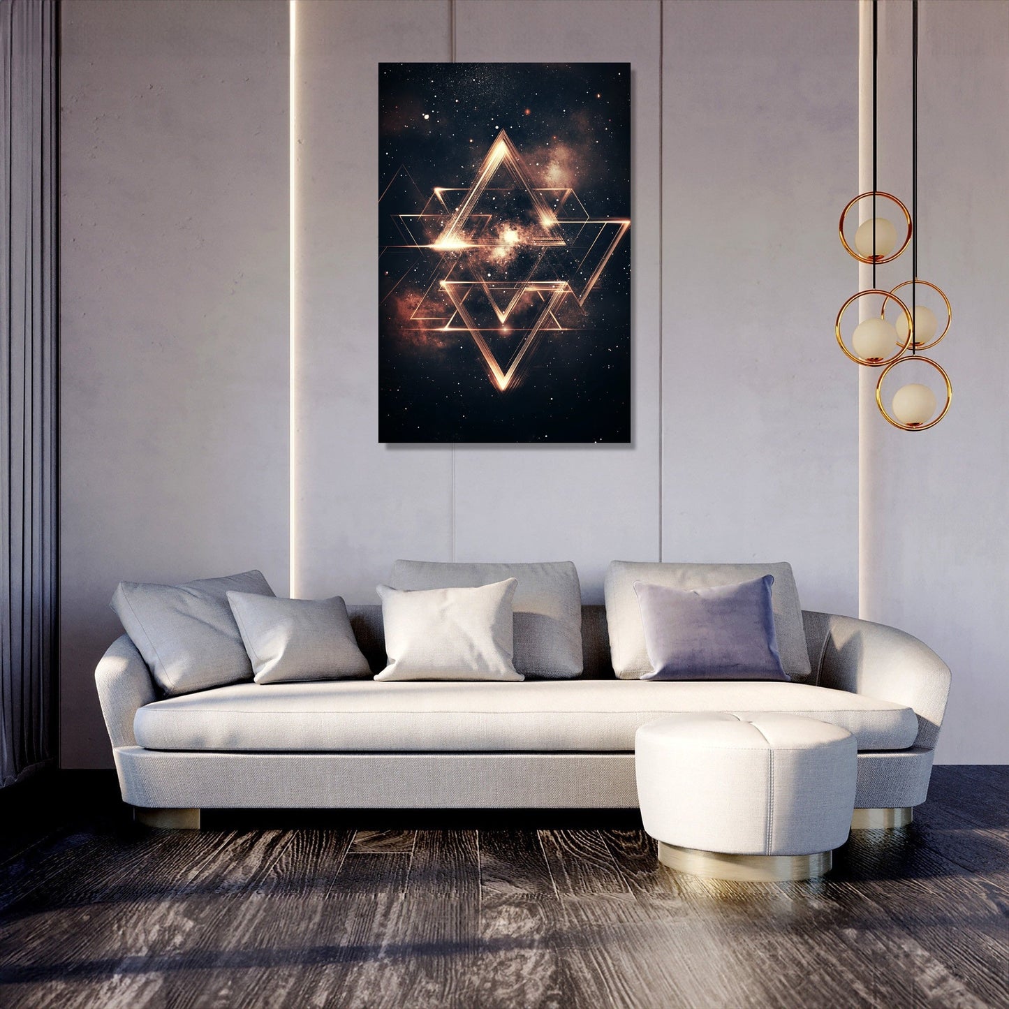 Cosmic Triangles Canvas