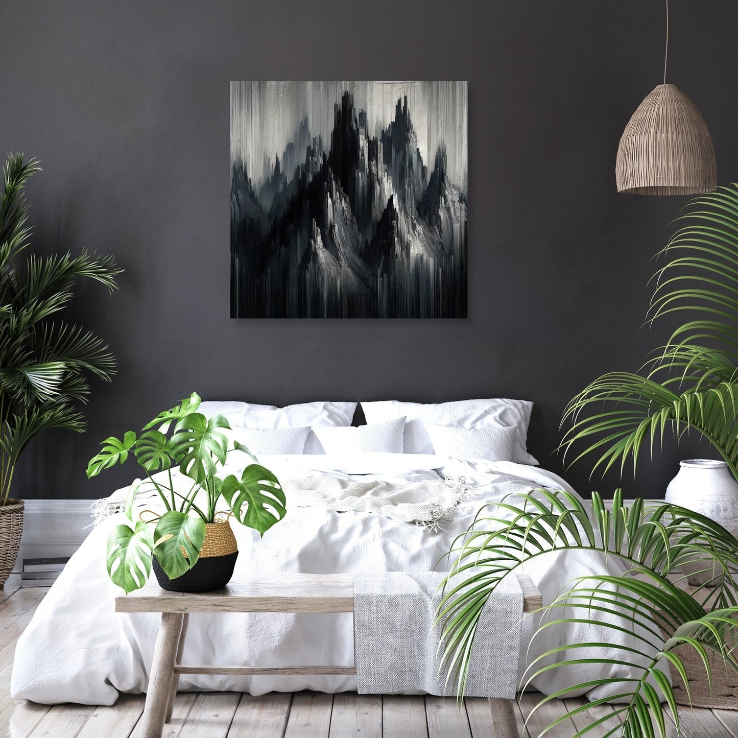 Mystic Peaks Abstract Canvas