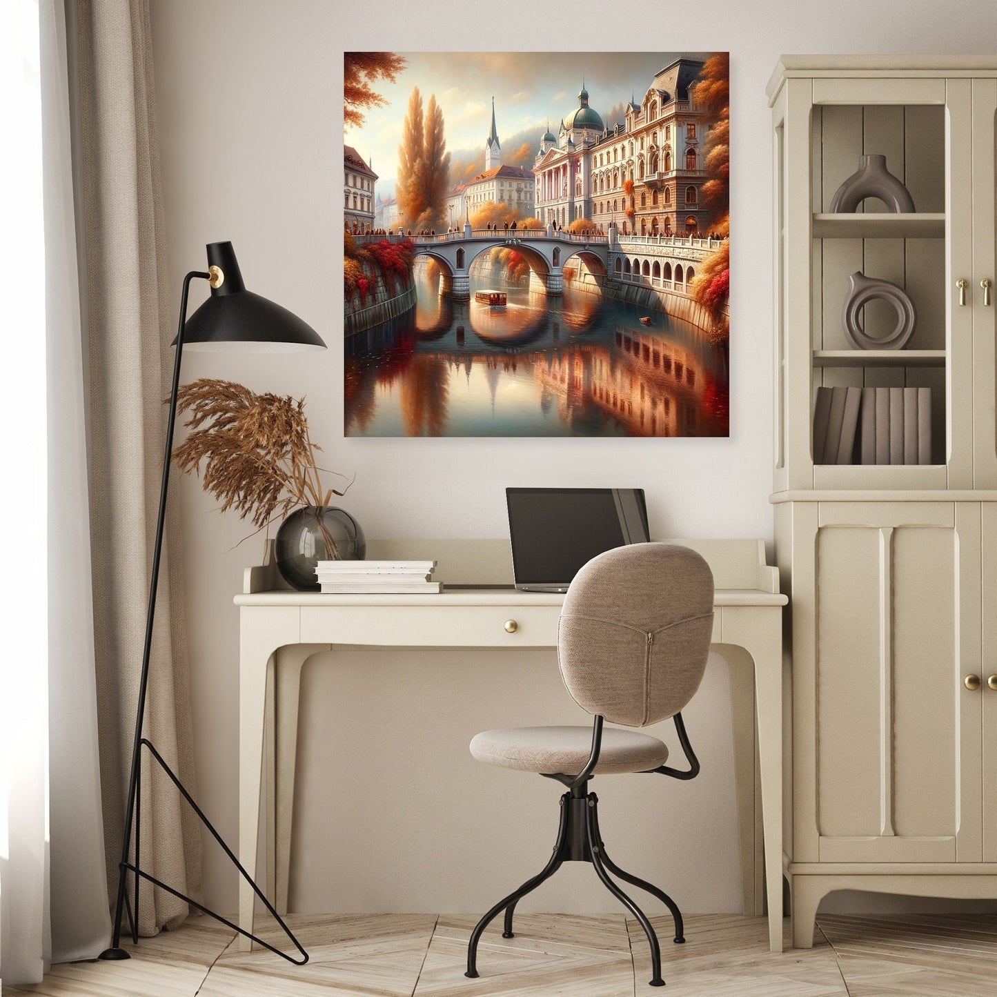 Autumn at Triple Bridge Canvas