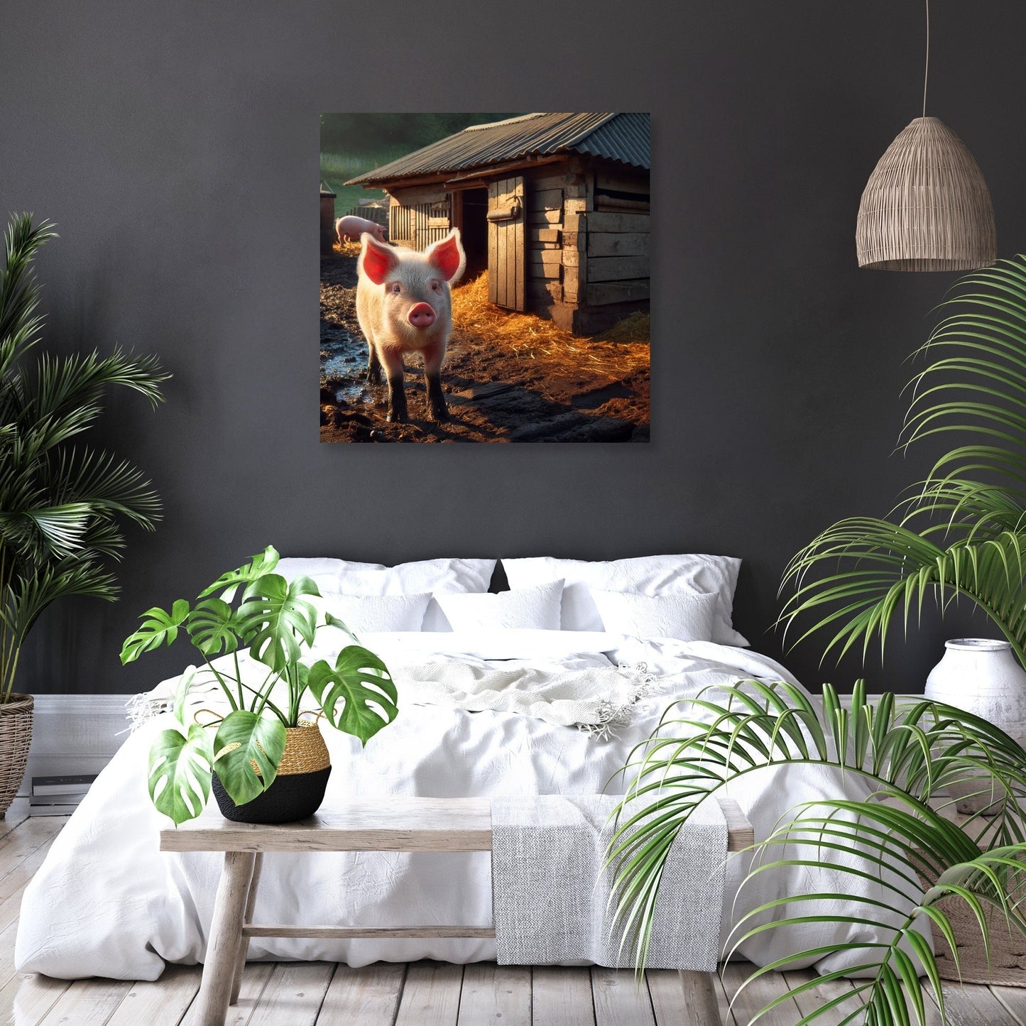 Farmyard Morning Canvas