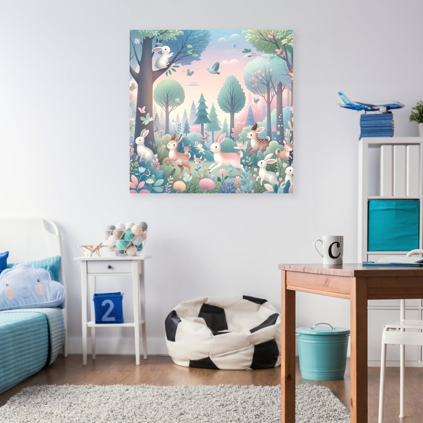 Whimsical Forest Friends Canvas