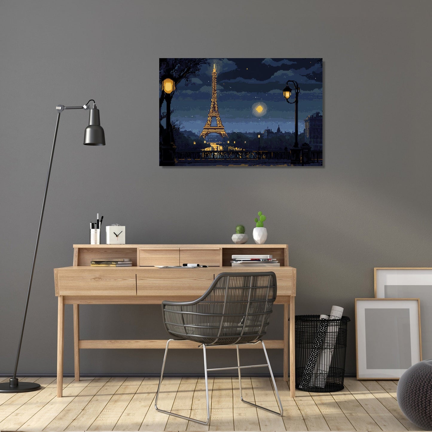 Eiffel Tower Night Canvas