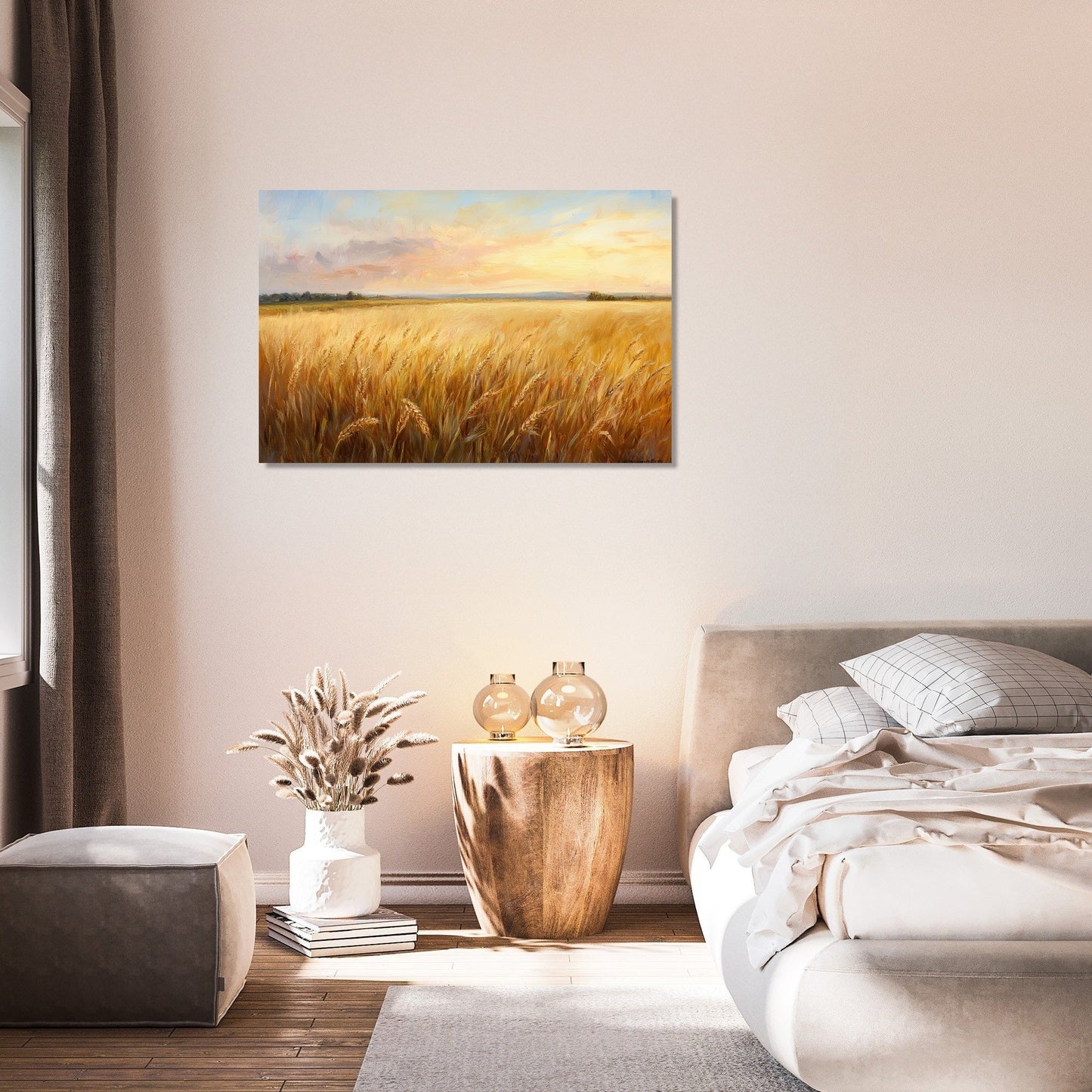 Golden Wheat Sunrise Canvas