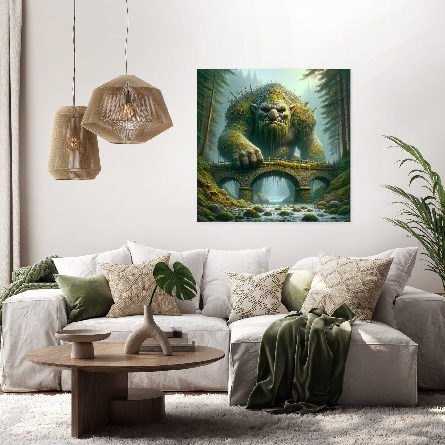 Guardian of the Misty Bridge Canvas