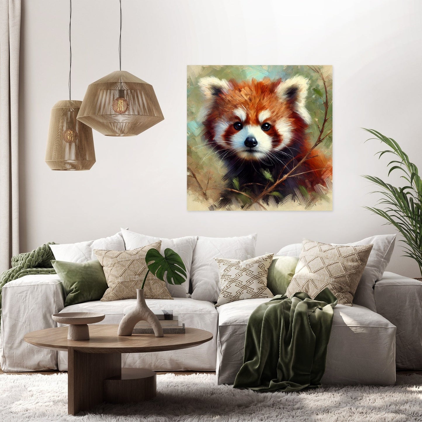 Impressionist Red Panda Canvas