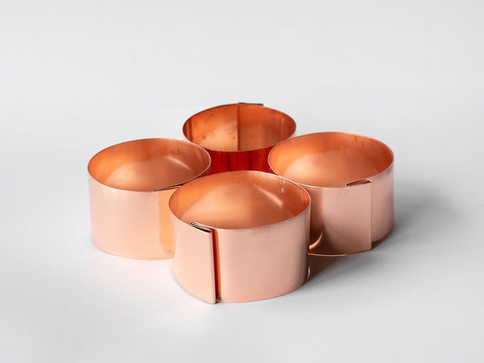 4 x 9cm Heavy Duty Copper Plant Rings Bundle