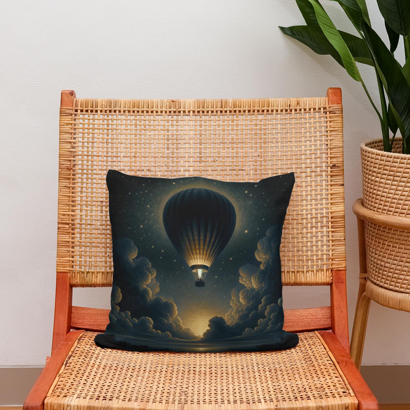Nocturnal Elegance Cotton Cushion