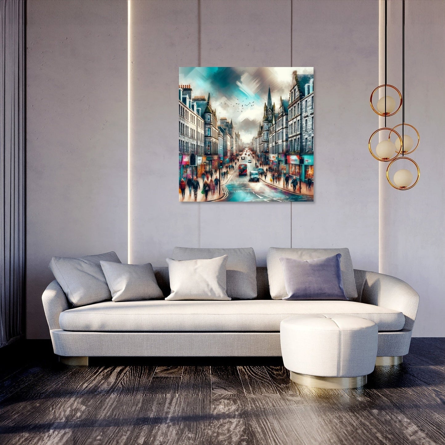 Aberdeen Granite City Streetscape Canvas