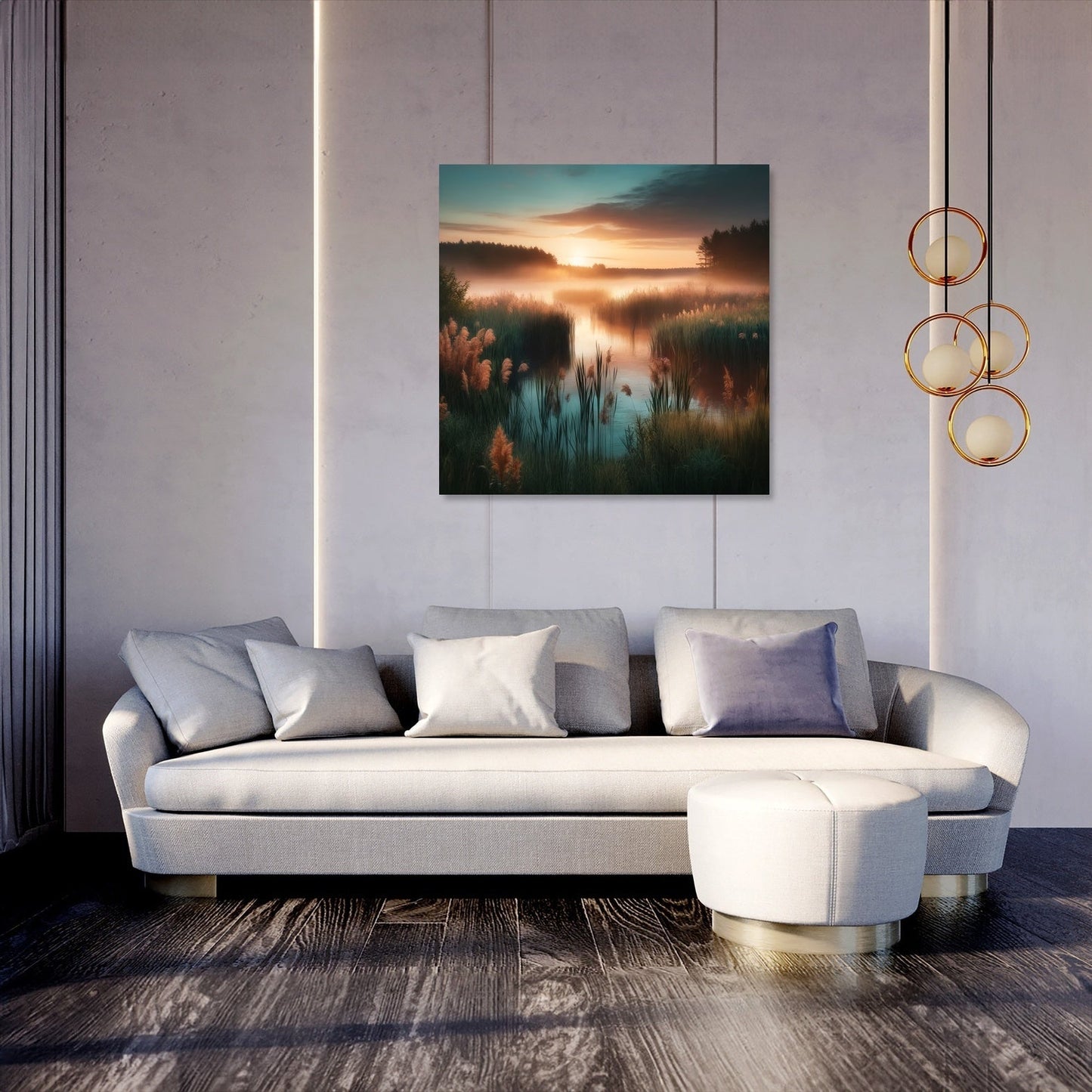 Dawn Wetlands Serenity Canvas