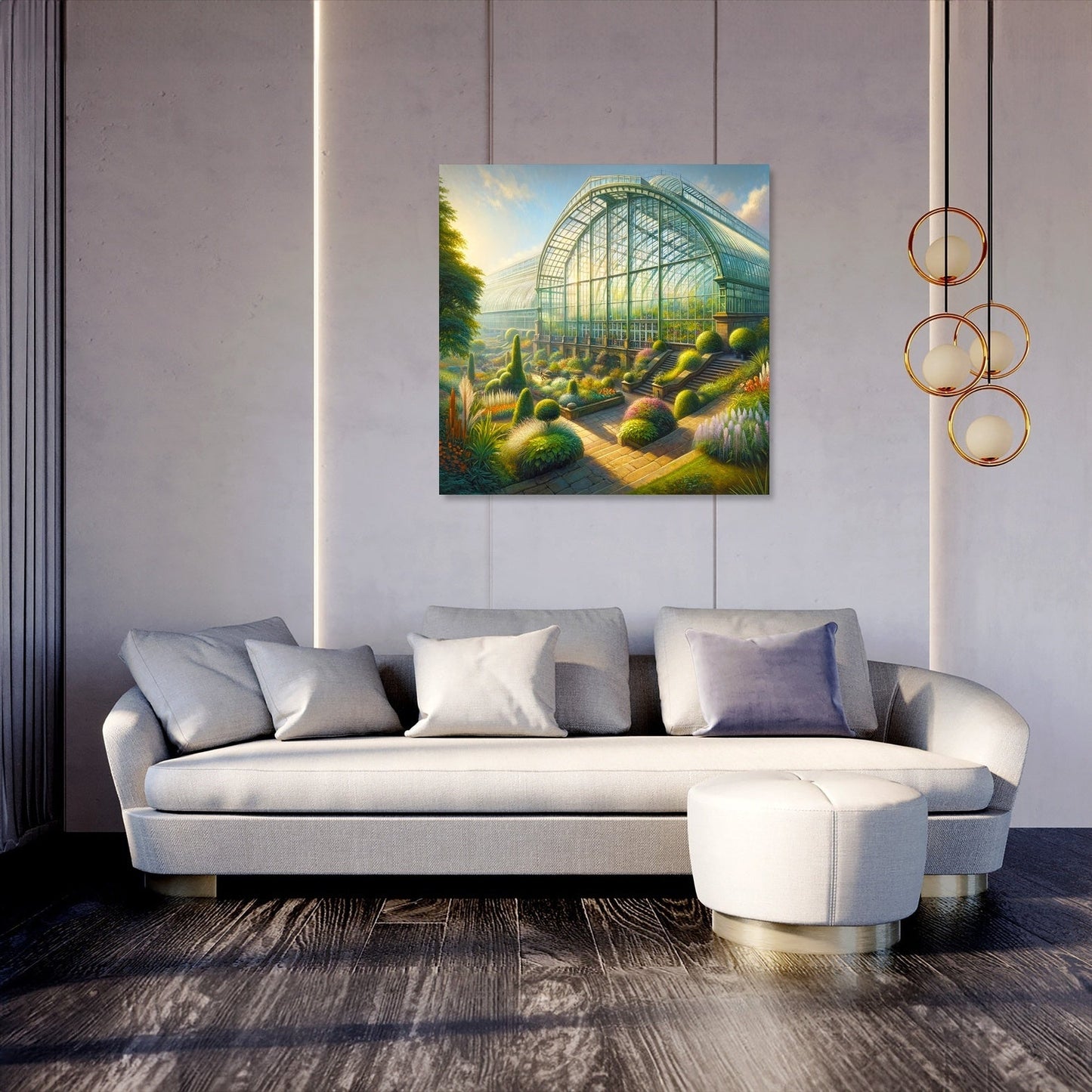 Morning Light in Winter Garden Canvas