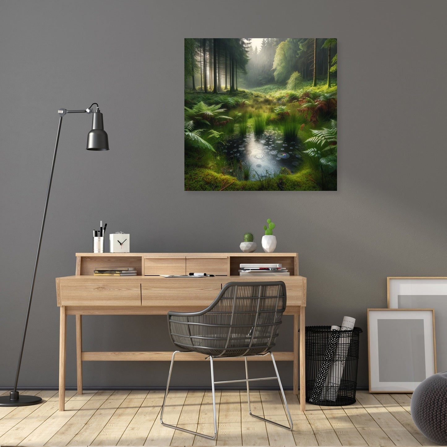 Rainy Forest Clearing Canvas