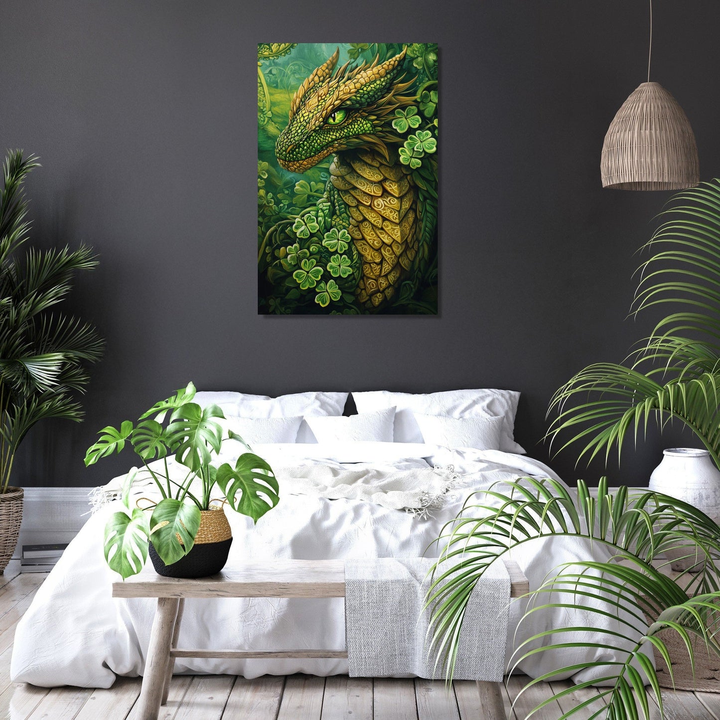 Shamrock Dragon Canvas