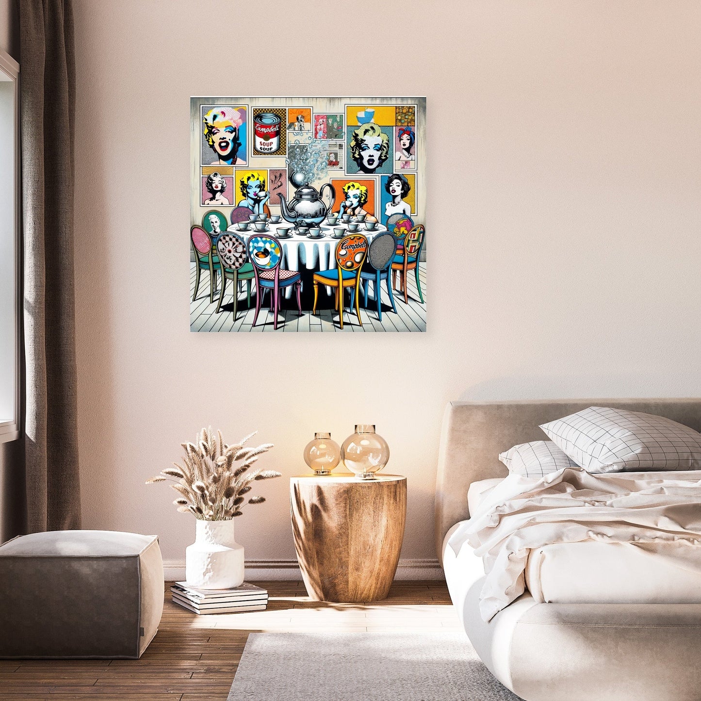 Modern Pop Tea Party Canvas