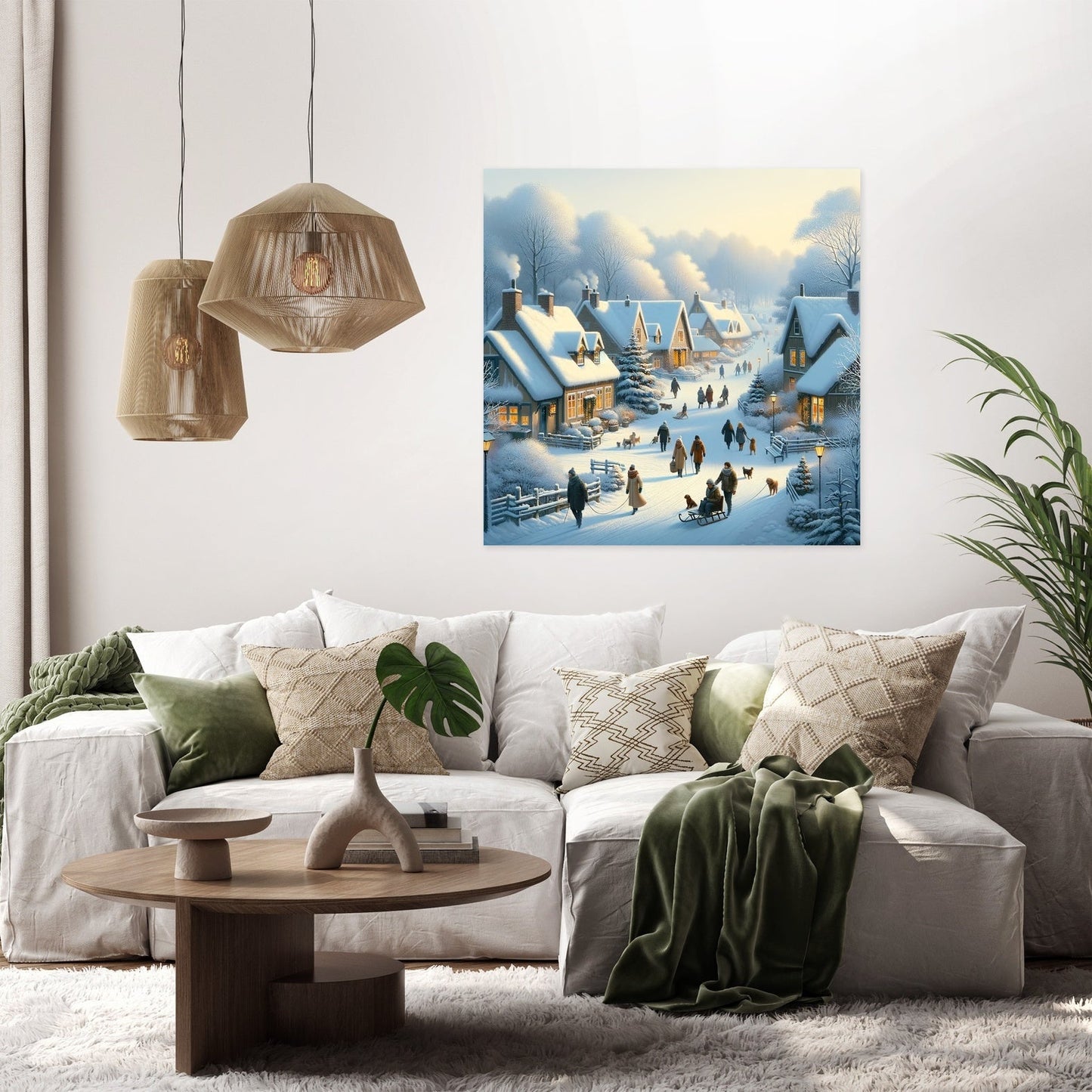 Winter Village Canvas