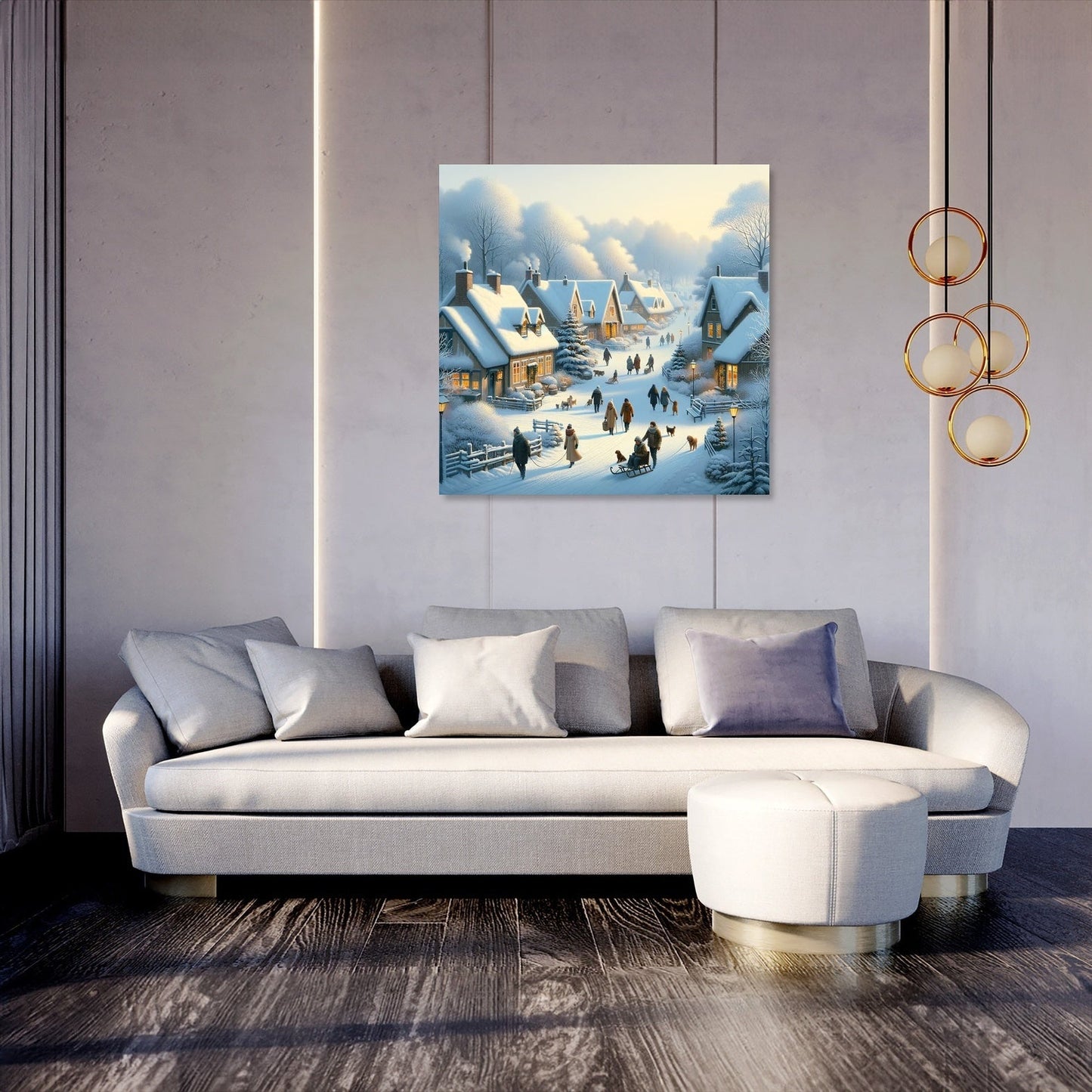 Winter Village Canvas