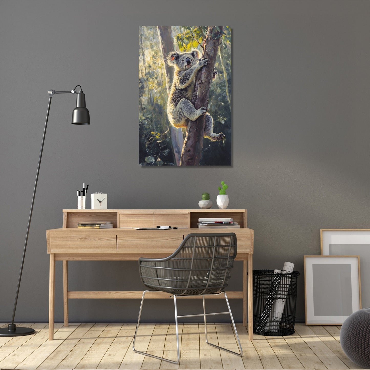 Koala in Eucalyptus Canvas