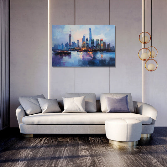 Shanghai Skyline Harmony Canvas
