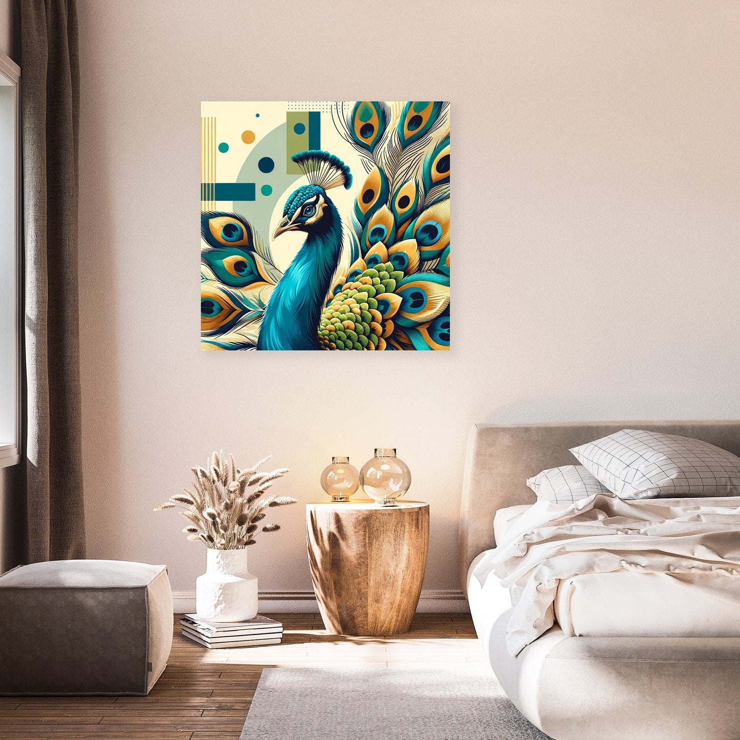 Radiant Peacock Canvas