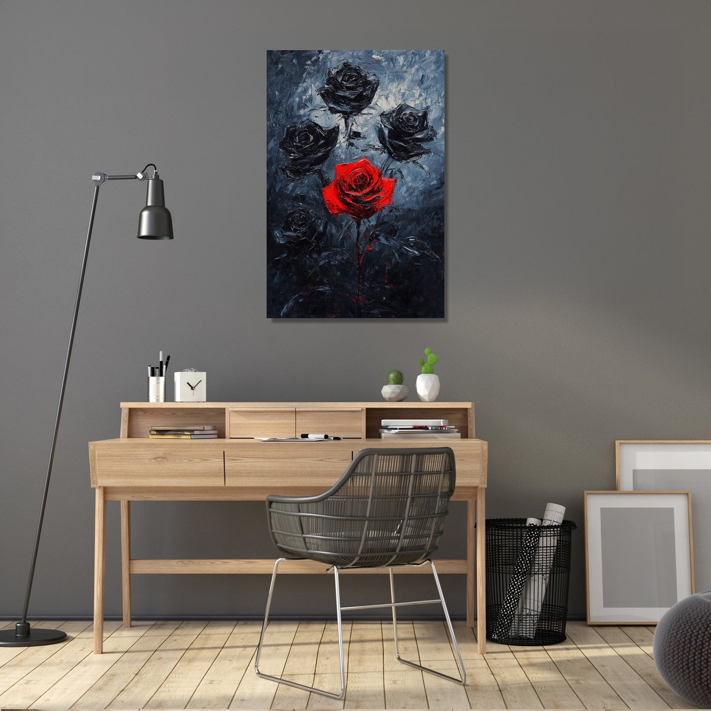 Contrasting Roses Canvas