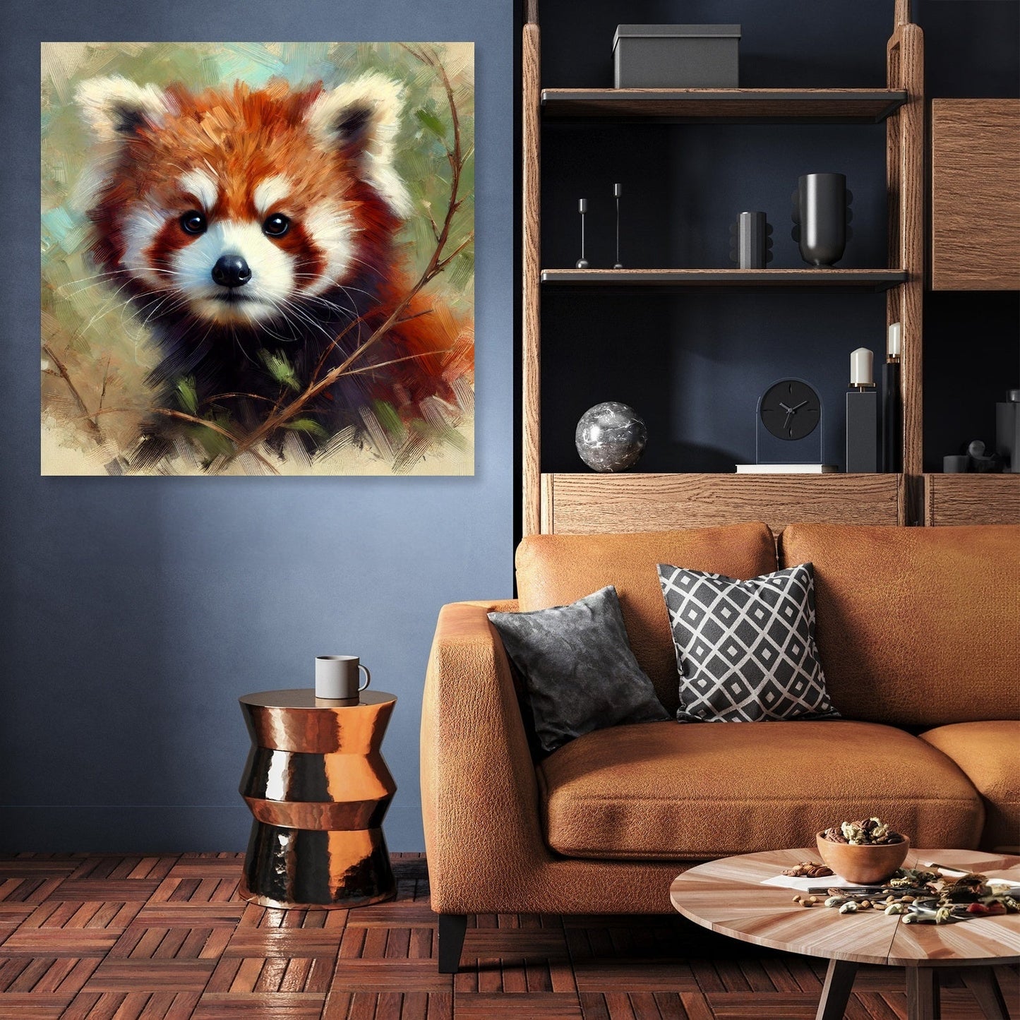 Impressionist Red Panda Canvas