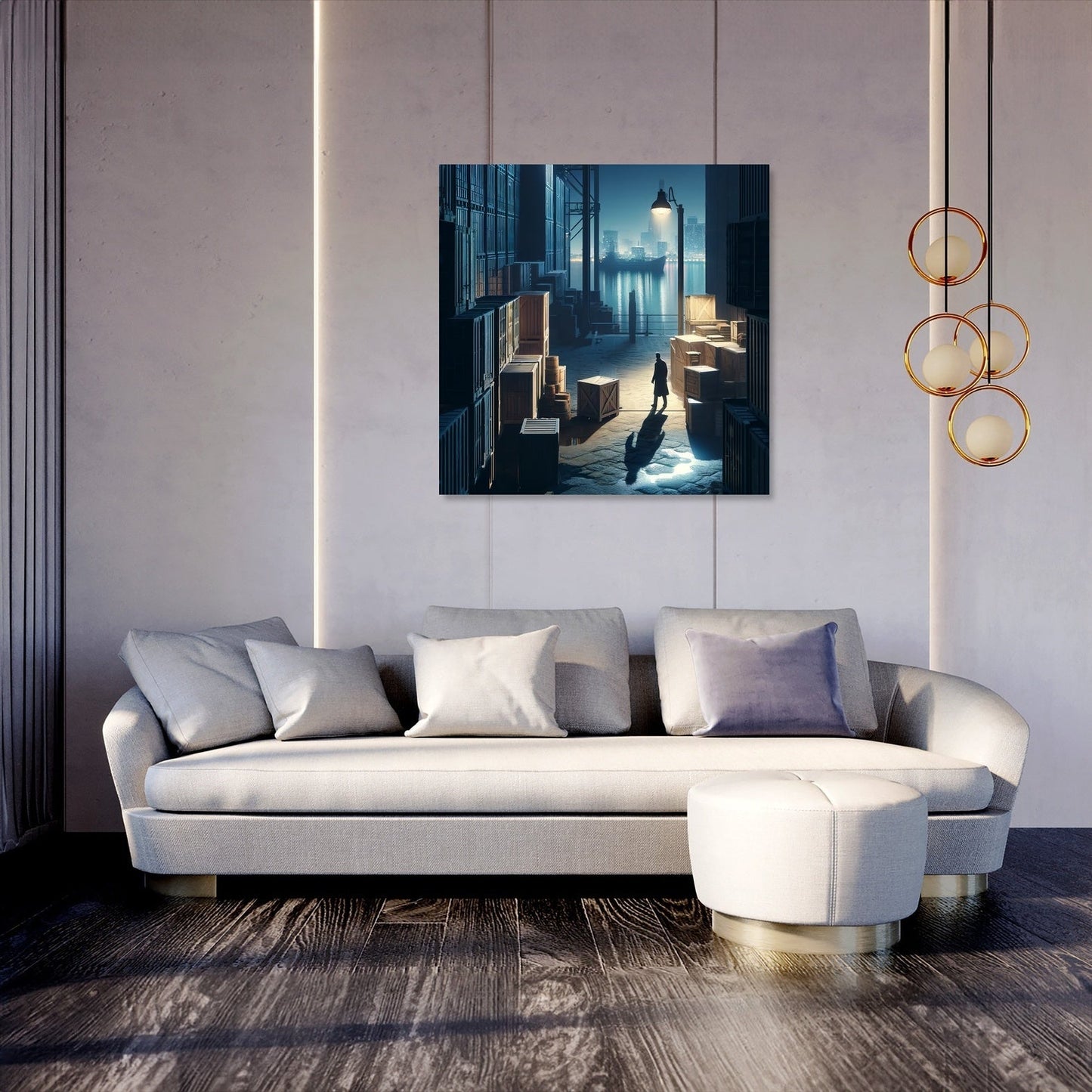 Docks at Midnight Canvas