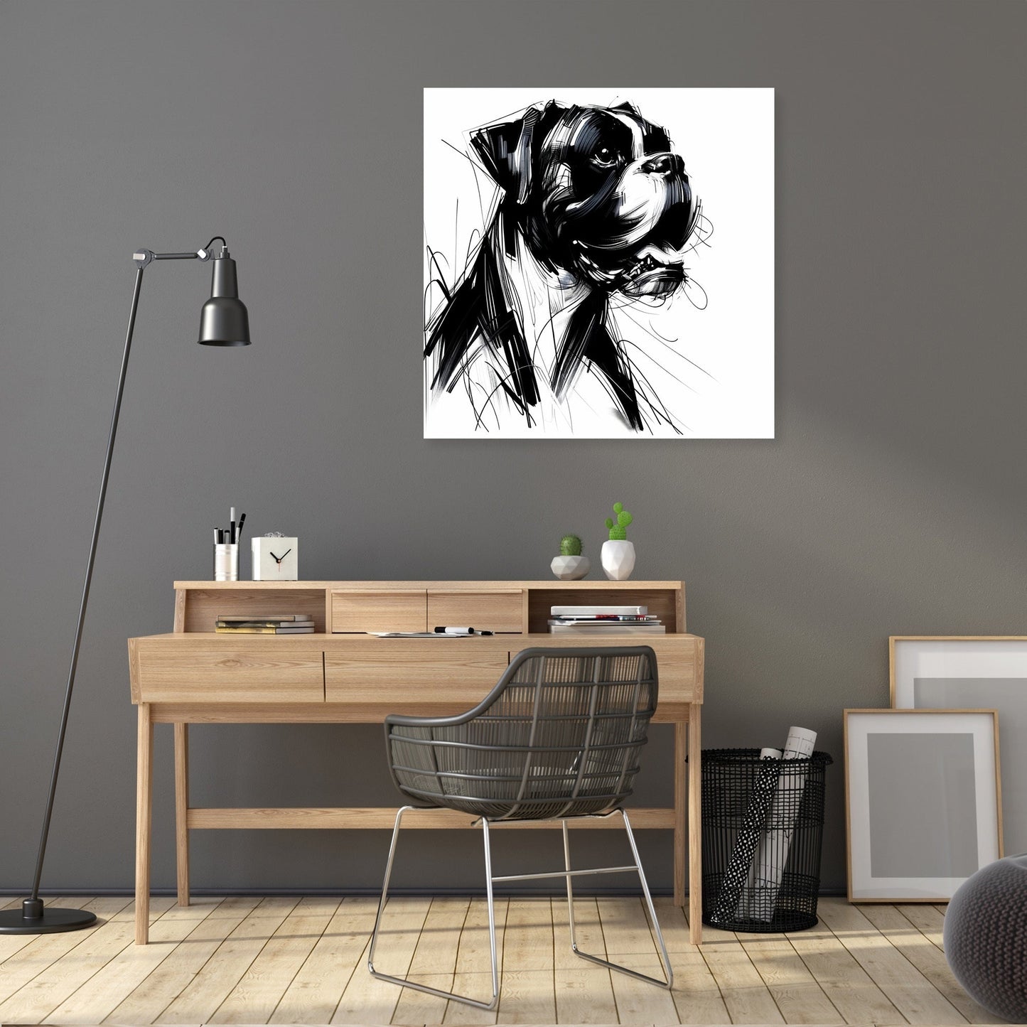 Echoes of Expression Emotional Boxer Canvas