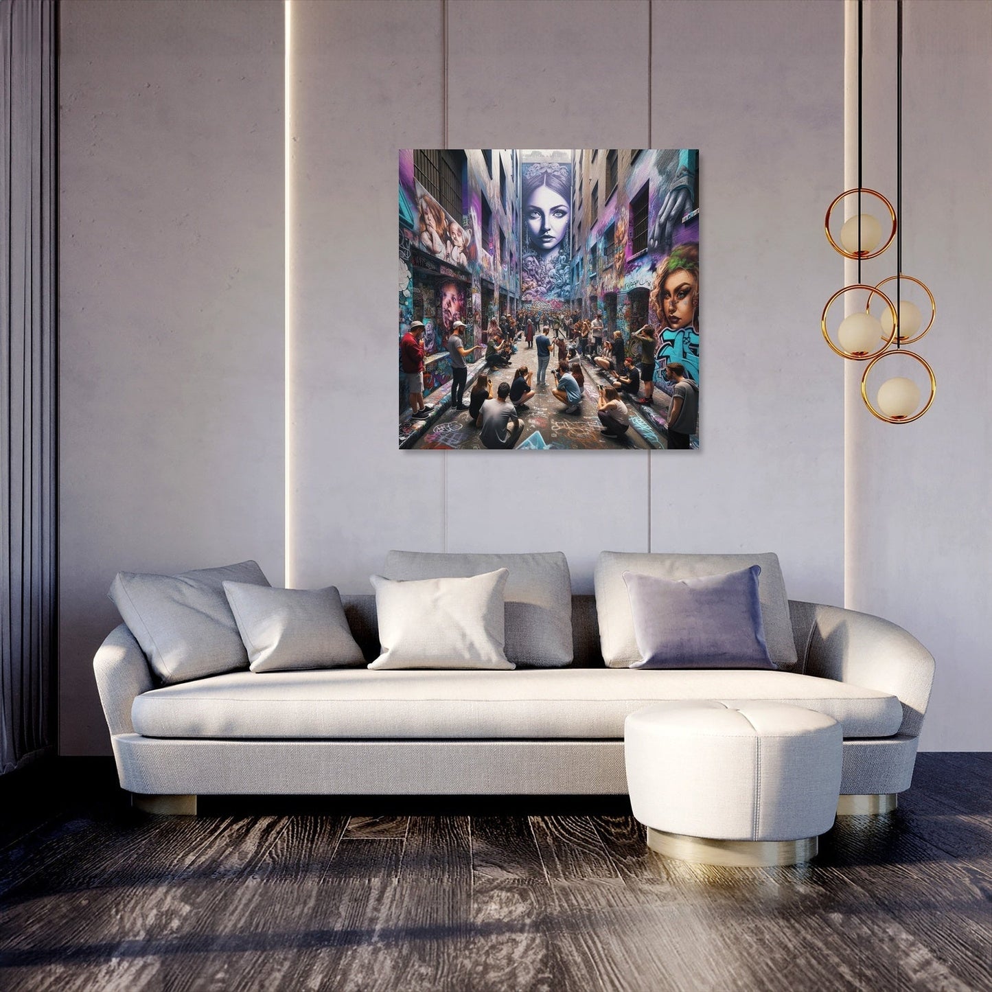 Alley of Artistic Echoes Canvas