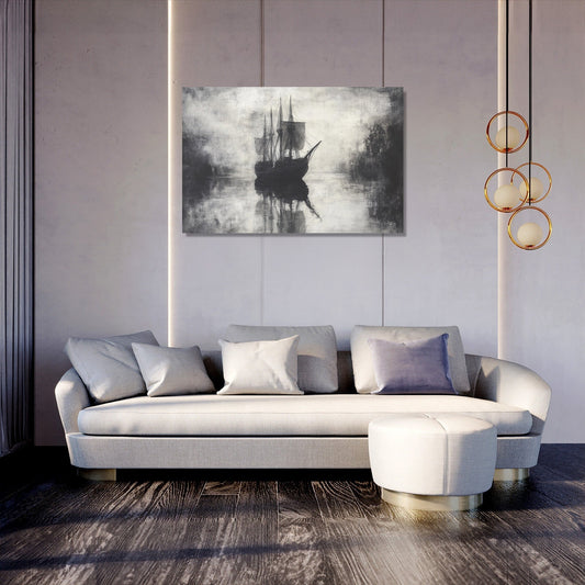 Ghostly Vessel Reflection Canvas