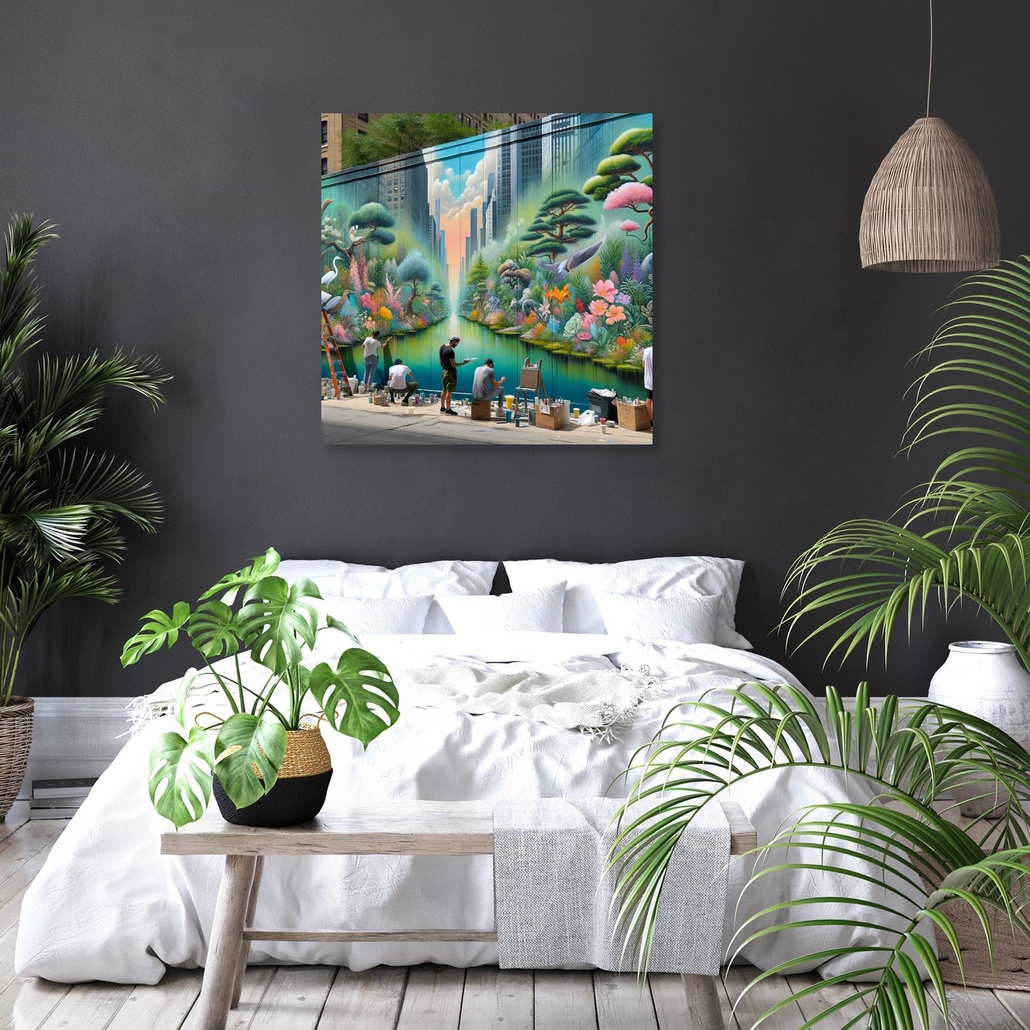 Urban Garden Mural Canvas