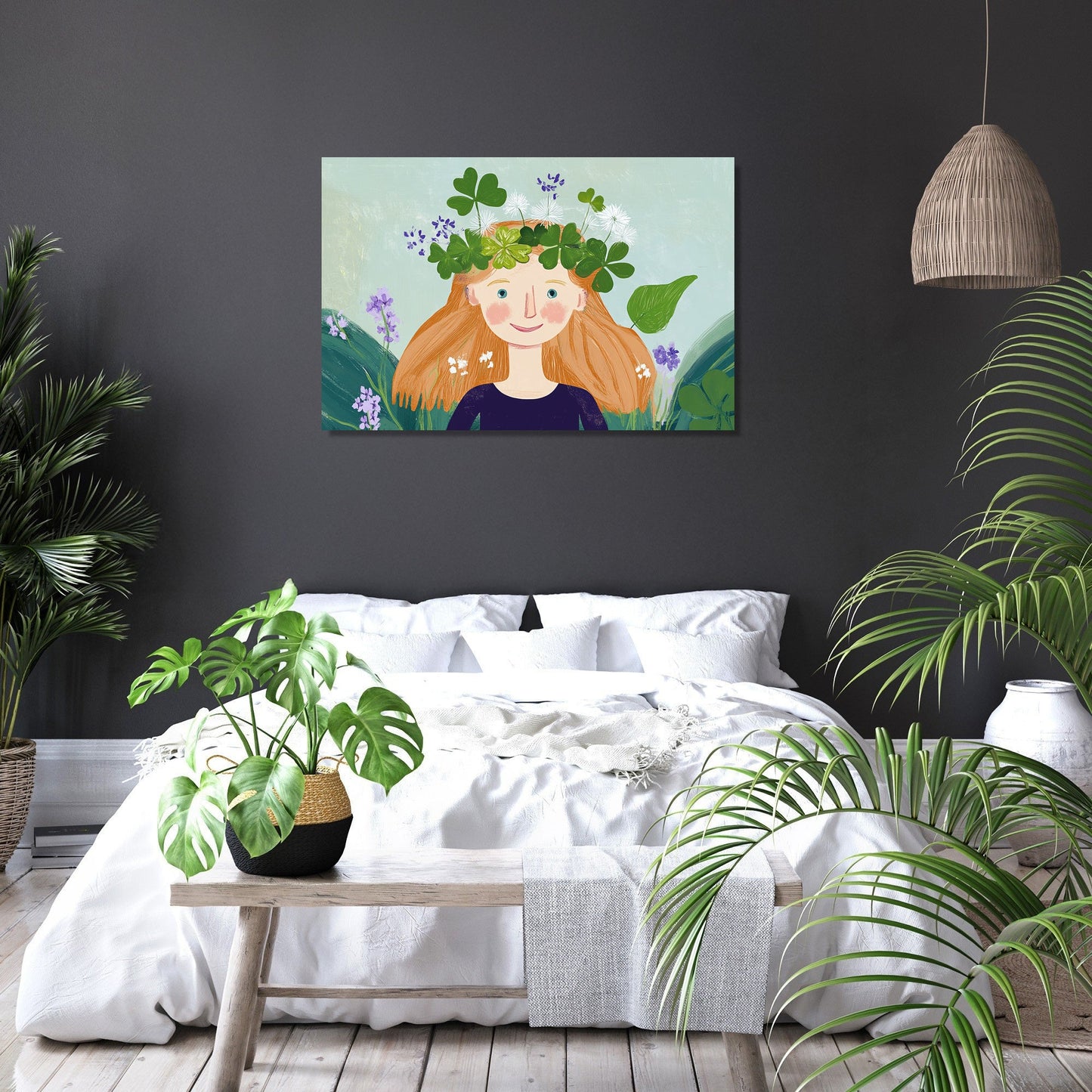 Clover Joy Illustration Canvas