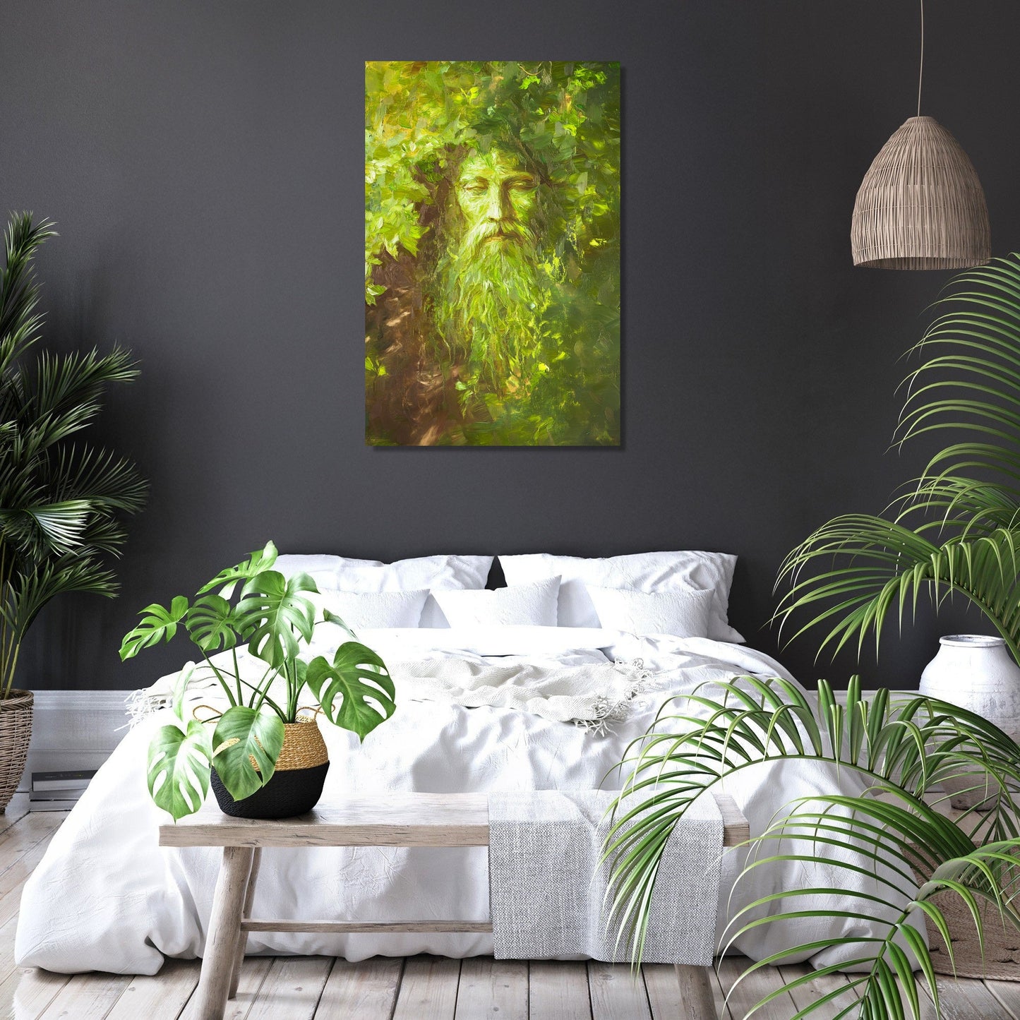 Green Man's Verdant Canvas