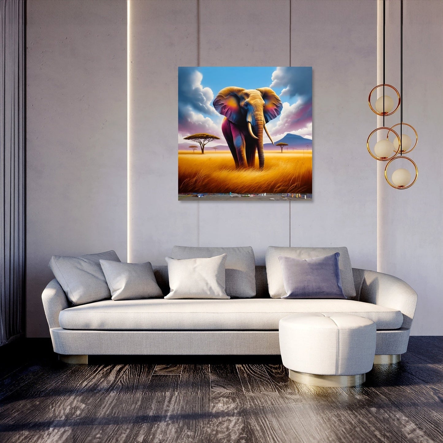 Majestic Elephant Savannah Canvas