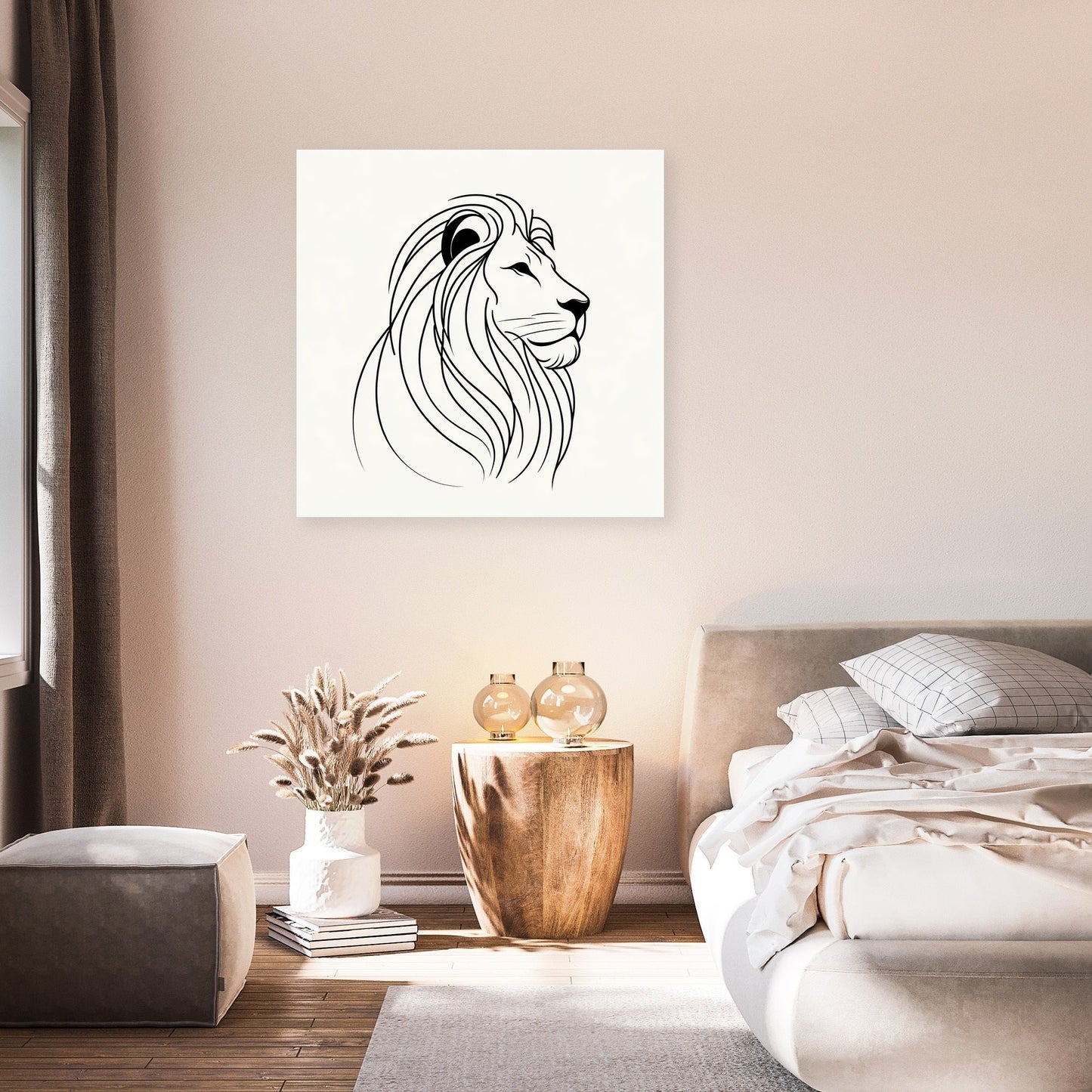 Regal Lion Silhouette Canvas