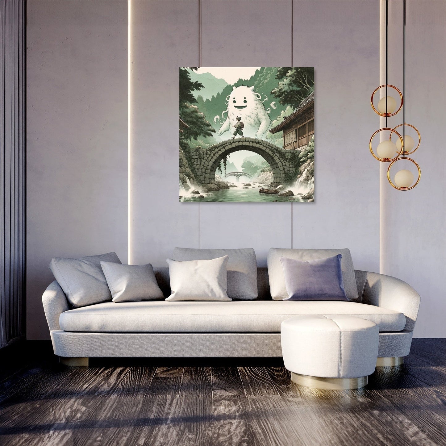 Guardian Yokai Bridge Canvas