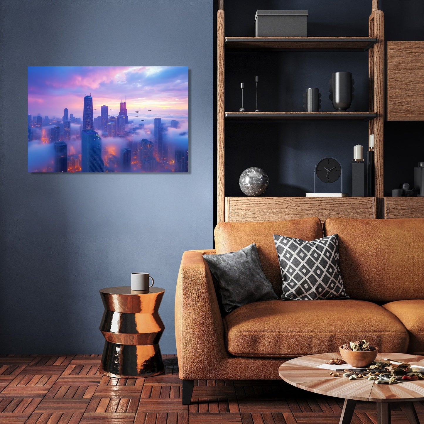 Futuristic Cityscape Canvas